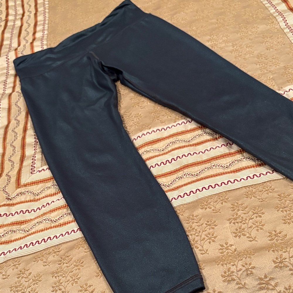 Athleta Gray Elation Ultra High Rise Tights, Polyester Blend, Machine Wash, S
